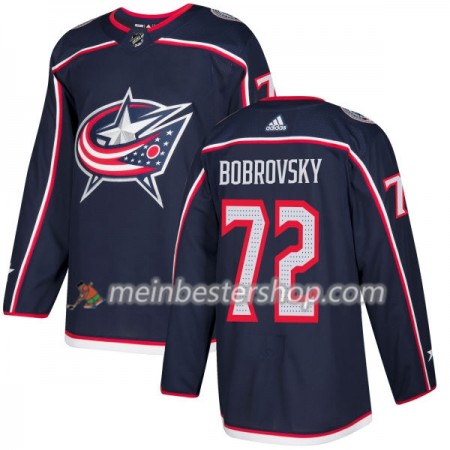 Columbus Blue Jacket Trikots Sergei Bobrovsky 72 Adidas 2017-2018 Marineblau Trikot Authentic - Herren